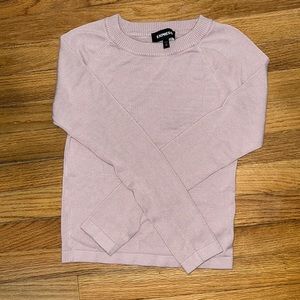 Express Pink Long Sleeve Crewneck sweater - Size: XS